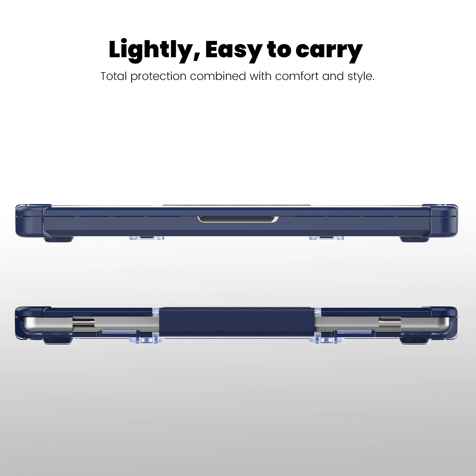 Transparent Shockproof Laptop Cover - Clear PC+TPU Case