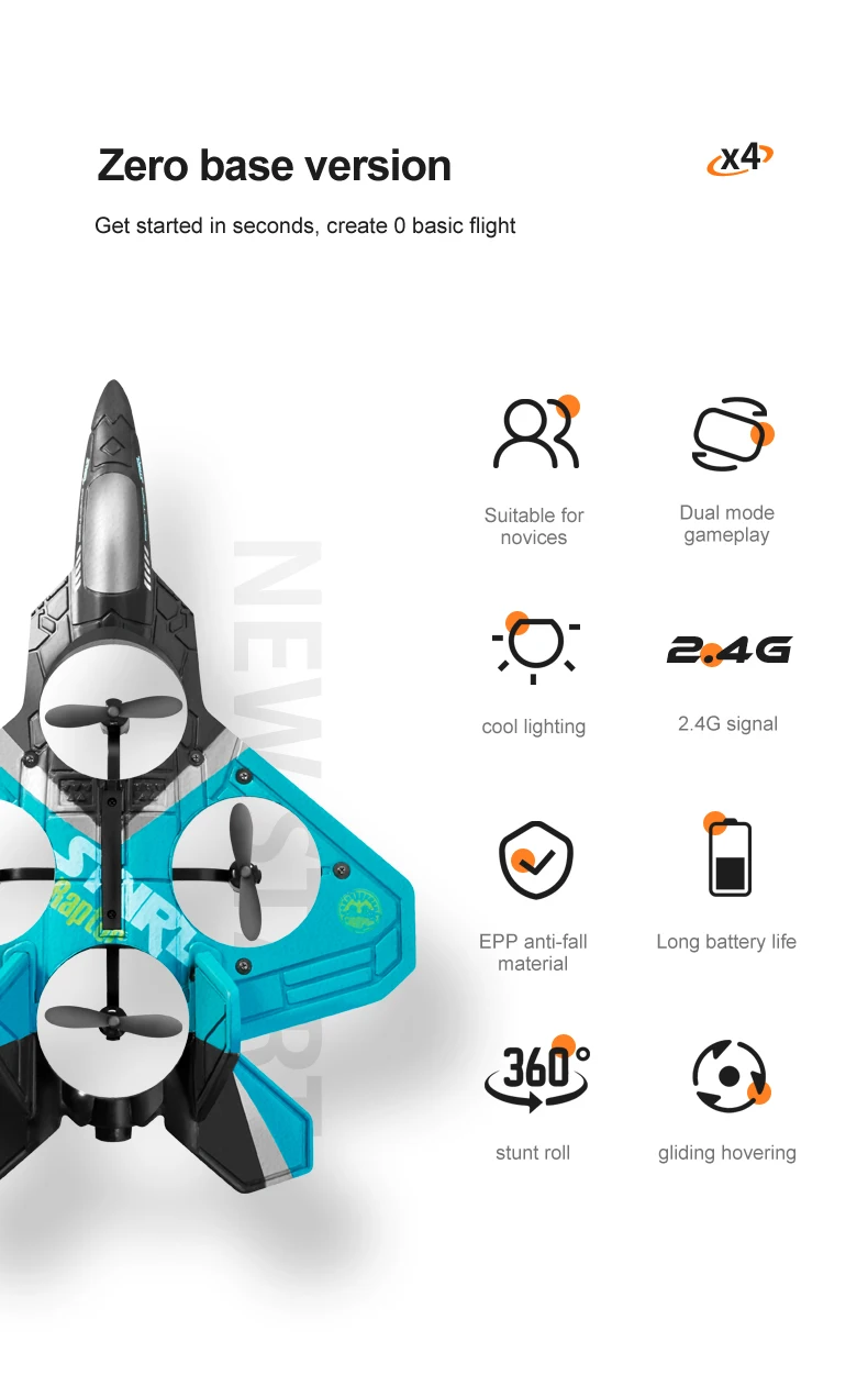 4drc V17 Remote Controlled Rc Glider Fighter Plane For Beginners_voghion.com