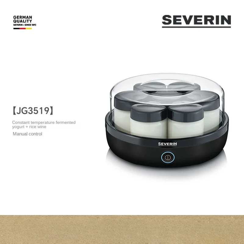 220V SEVERIN Yogurt Maker with Mini Natto Fermentation Machine and Cup Divider, Automatic