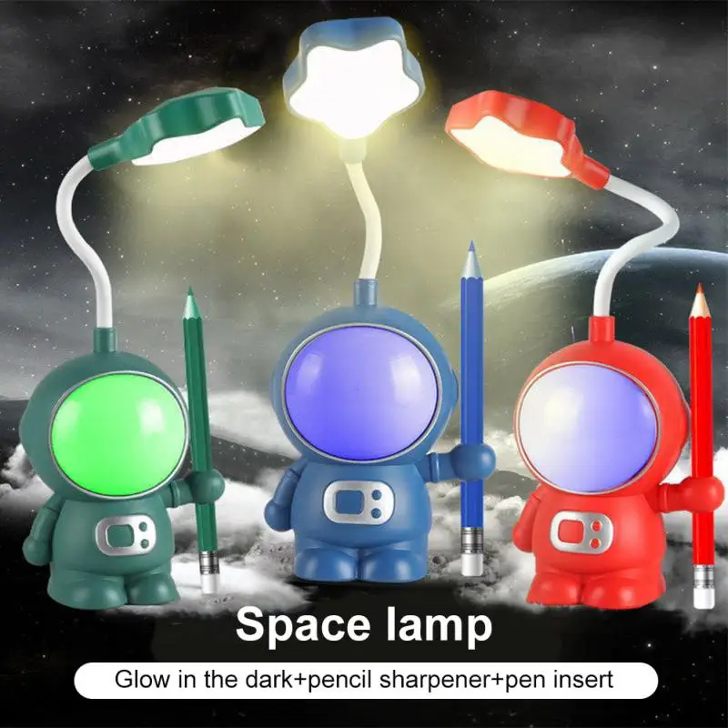다기능 USB 충전식 침대 옆 장식 야간 조명, 방 장식, LED 책상 조명, 창의적인 독서 야간 조명, 눈 보호