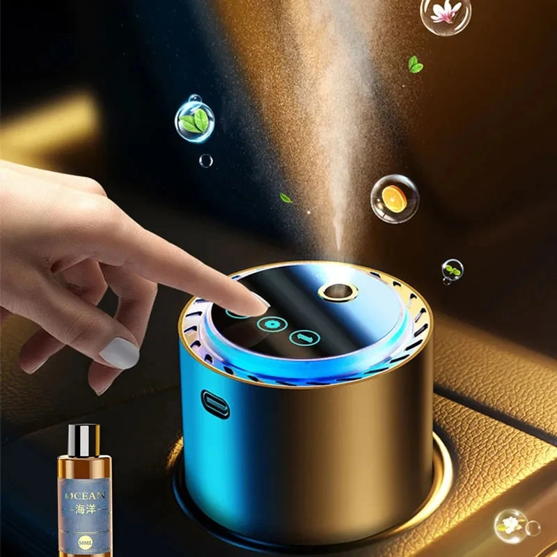 Car Fragrance Oil Diffuser AI Automatic Spraying Air Freshener 1200MAH Touch Screen Car Home Deodorant Remove Odors Portable