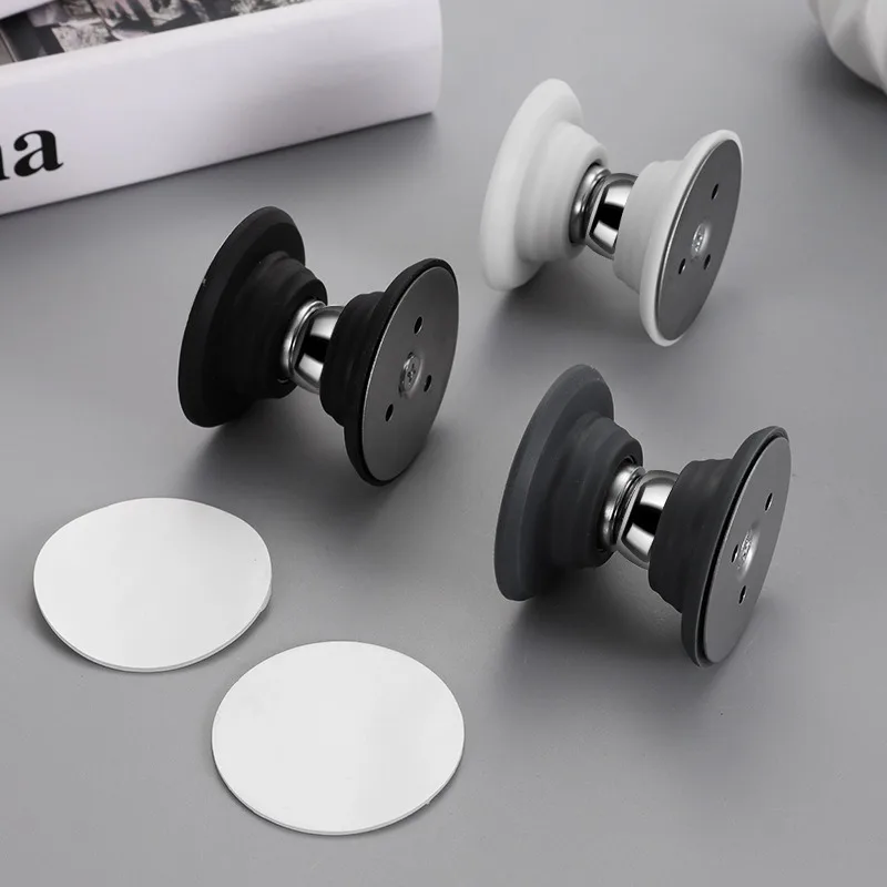 1pc Magnetic Silicone Door Stopper Holder Free-punch Door Stop 4.7cm Anti Collision Windproof Household Hardware Accessories