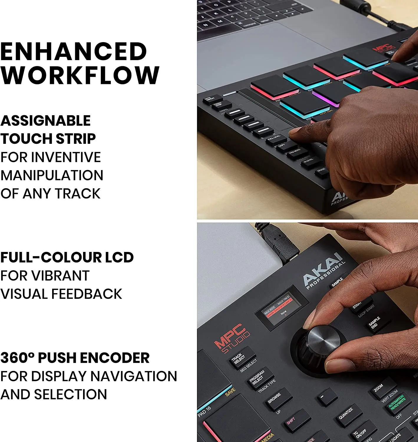 AKAI Professional MPD218 - USB MIDI Controller with 16 MPC Drum Pads, 6  Assignable Knobs, Note Repeat & Full Level Buttons and Production Software
