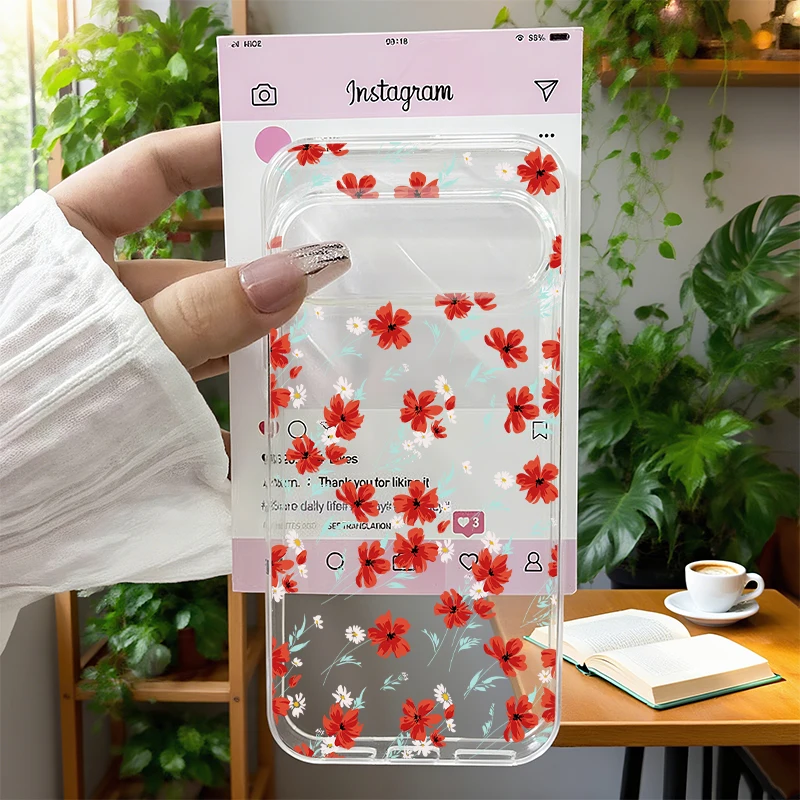 Charming Yellow Daisy Transparent Soft Phone Case Cover