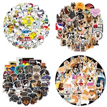 

50PCS Cartoon Paw Corgi German Shepherd Various Series Graffiti Luggage Laptop Kids Classic Toy Waterproof Stickers Wholesale