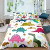 Dinosaur Duvet Cover Cute Dinosaurs Cartoon Animal Theme Bedding Set For Kids Teens Double Queen King Size Quilt Cover 5