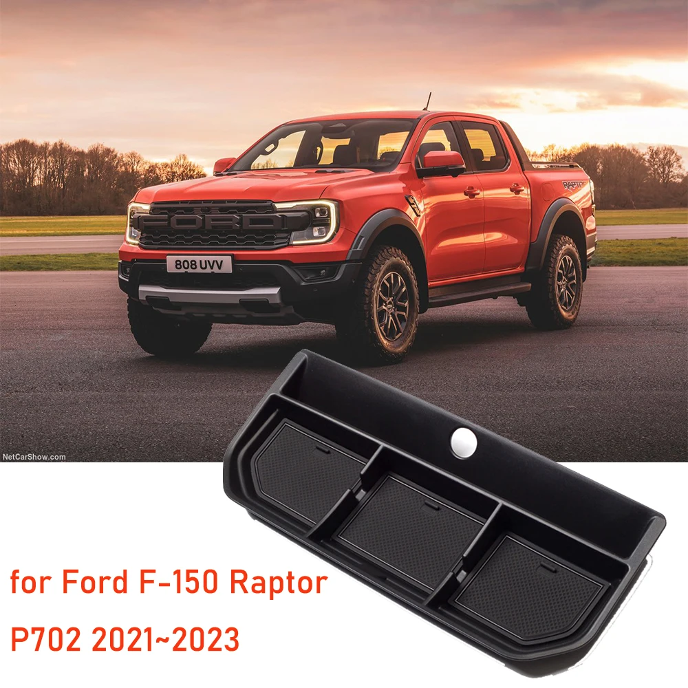 

Контейнер для хранения приборной панели автомобиля для Ford F-150 F150 Lobo Raptor P702 2021 2022 2023, центральная консоль, флокирующий Органайзер, контейнеры для авто