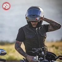 RSD Temple Gilet moto hommes Veste Original classique en cuir de Buffalo Vintage Gilet maille automne et hiver chaud imperméable 5
