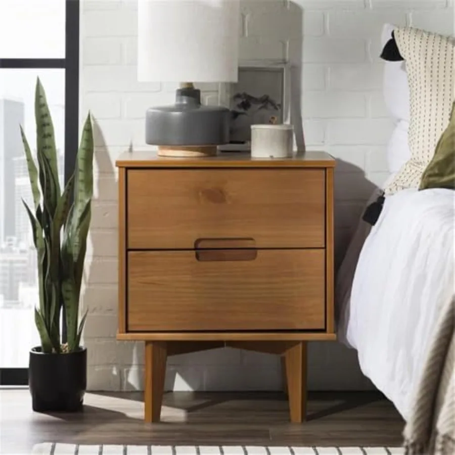 OLOEY nightstand with drawers open