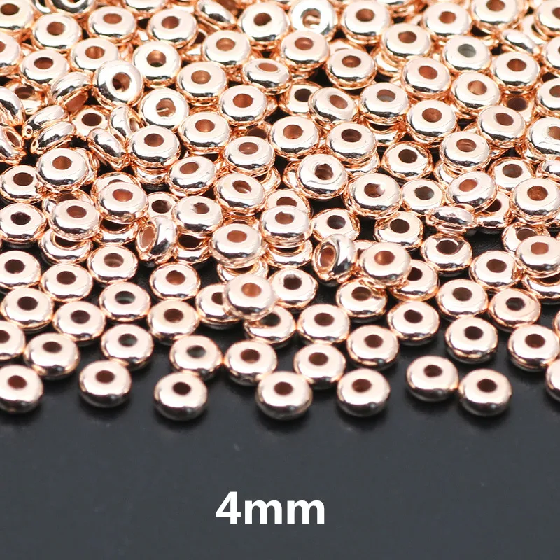 Versatile CCB Charm Spacer Beads - 100pcs Flat Round