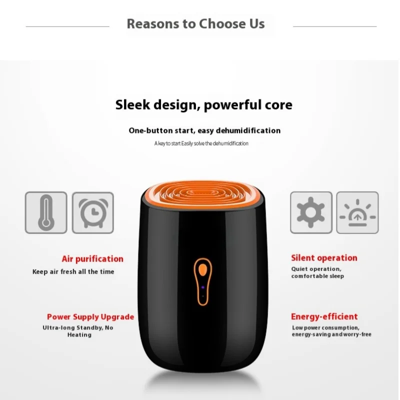 Air Dehumidifier 800ml Portable Dryer Low Noise