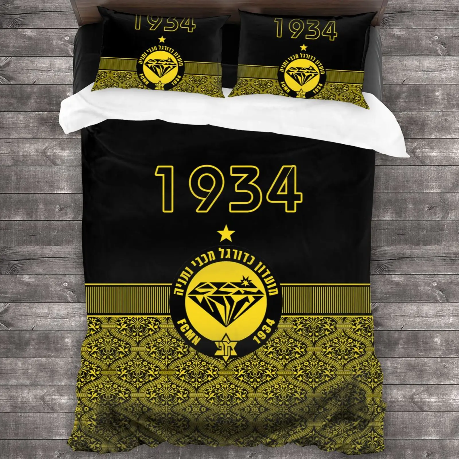 Israel Maccabi Netanya Fc Bedding Set Duvet Cover Pillowcases Comforter Bedding Sets Bedclothes duvetcover set