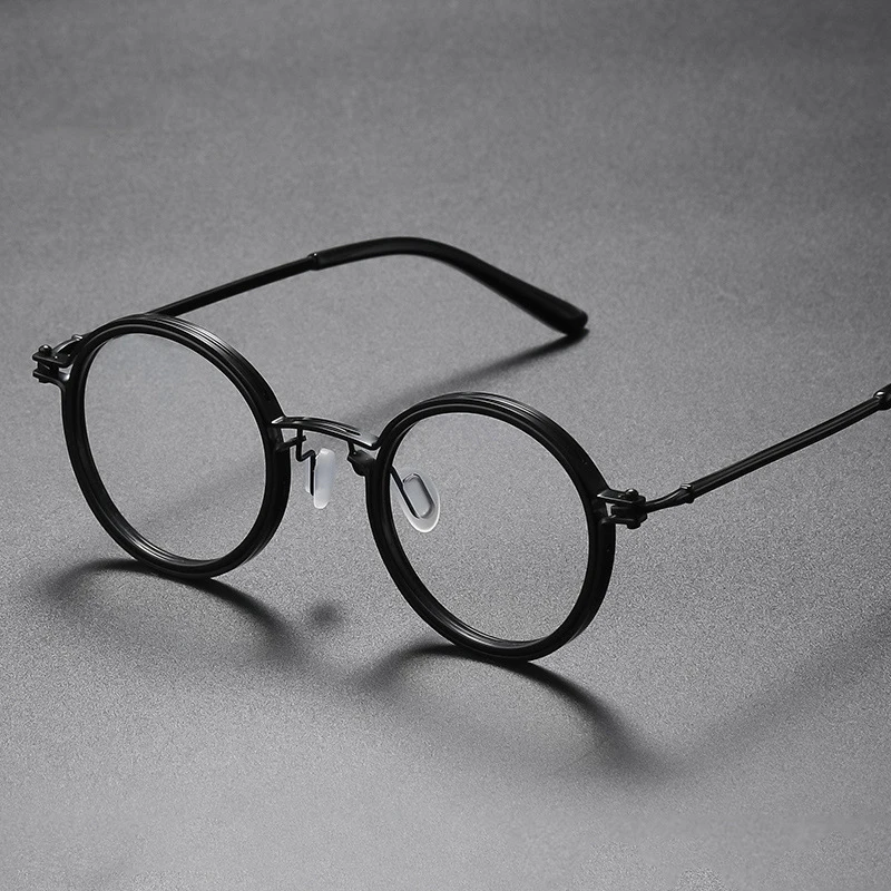 Prescription Glasses Frame Internet Celebrity Alloy Glasses Frame Men's Business Retro Round Lens prescription glasses frame