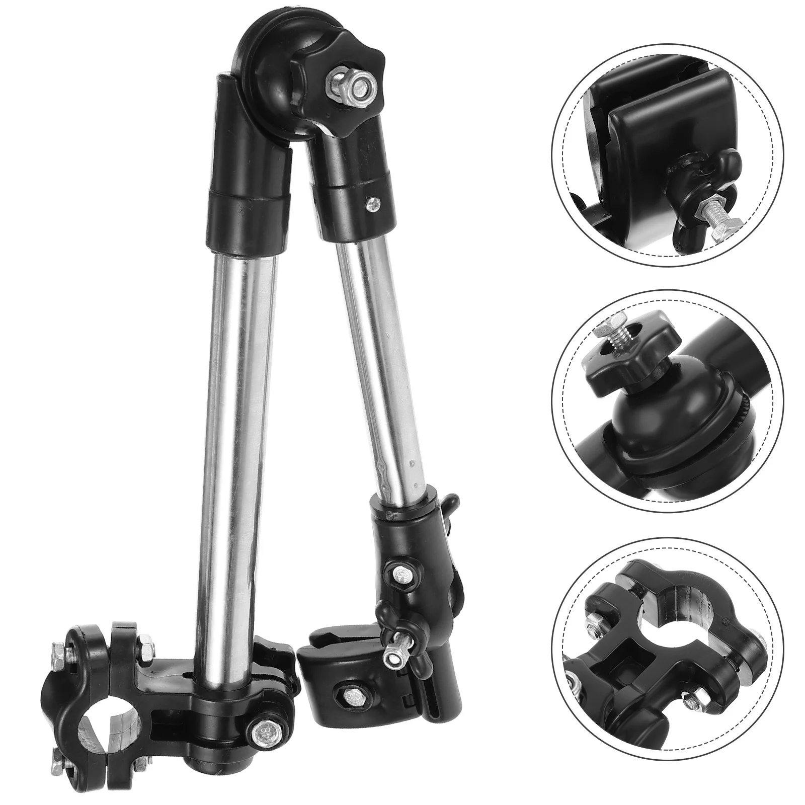 

Bicycle Umbrella Support Umbrellas for Rain Holder Stroller Scattered Beads Stainless Steel Bike