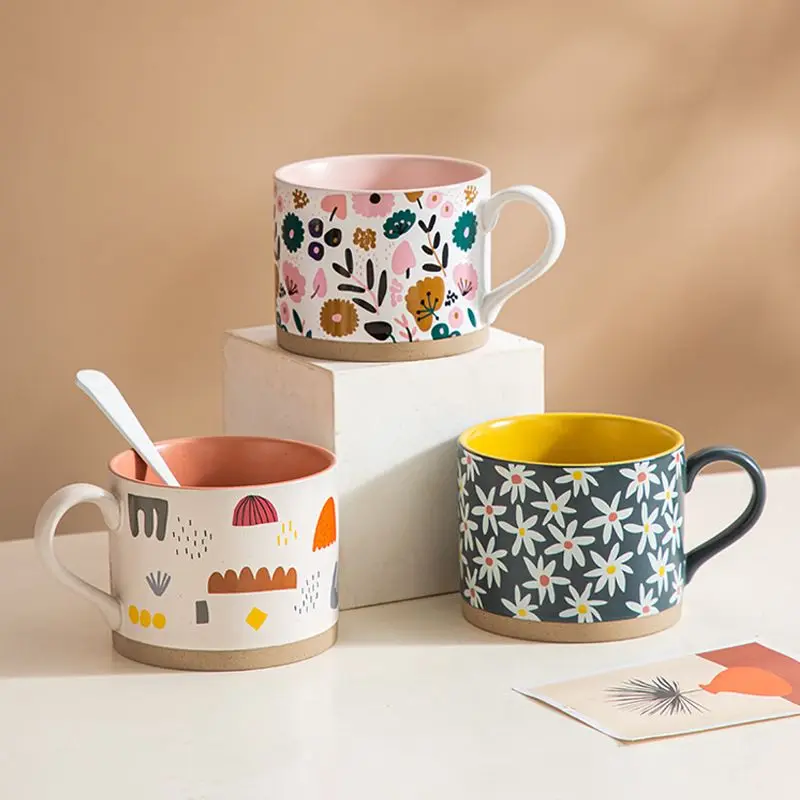 

High value mug ceramic mug design niche home use breakfast cup ins wind coffee mug couple mug female