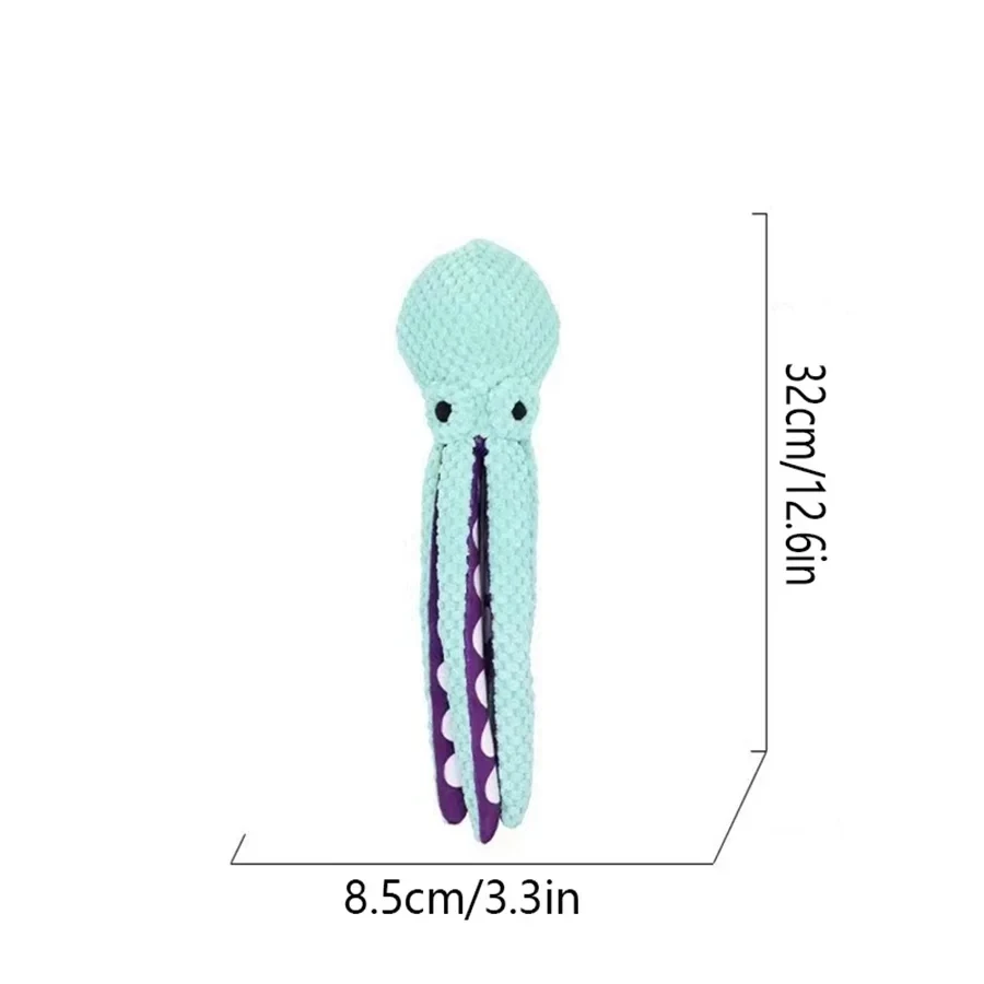 Pet plush octopus toy interactive sound anti-demolition home large and small dog boredom companion dog toy