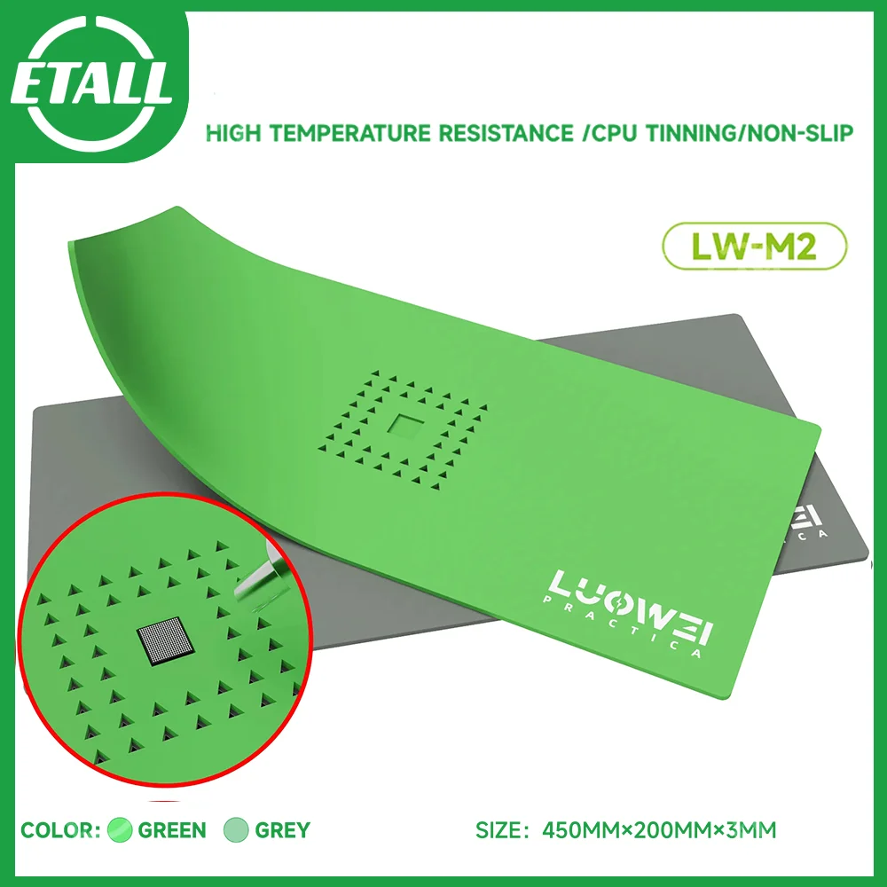 

Luowei LW-M1/M2 Microscope Maintenance Platform Metal Stand Base Phone IC Chip BGA Reablling Stencil Welding Desk Silicone Mat