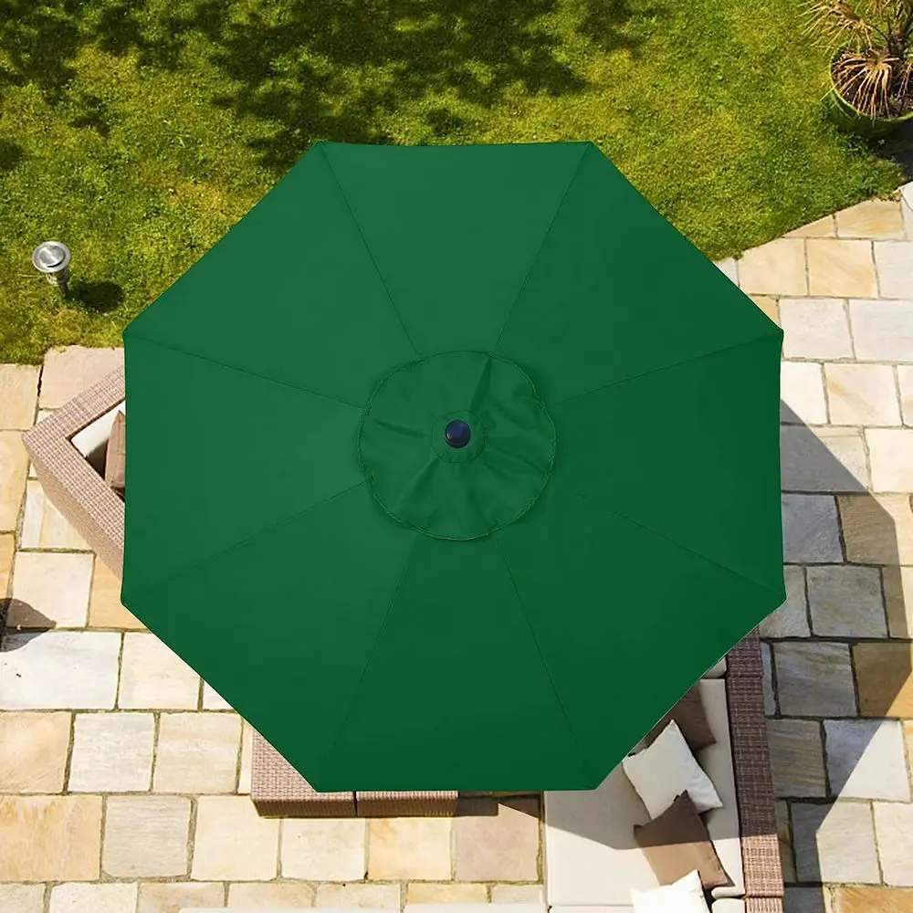 Outdoor Umbrella Replacement Canopy Suit 6/8 Ribs Patio Garden Beach Market Table Top Umbrella Canopy 7.5/9/10ft