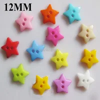 NBNNVA 50Pcs Assorted Colors 12MM/16MM/19MM Star Shape Plastic Buttons Sewing DIY Garment Accessories 2