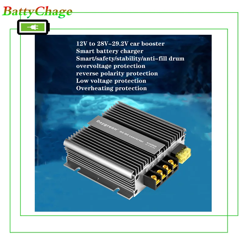 RV 배터리 지능형 구동 충전기, 12V 충전 24V 전원 공급 장치, 출력 28V 20A, ACC 신호 차단 포함