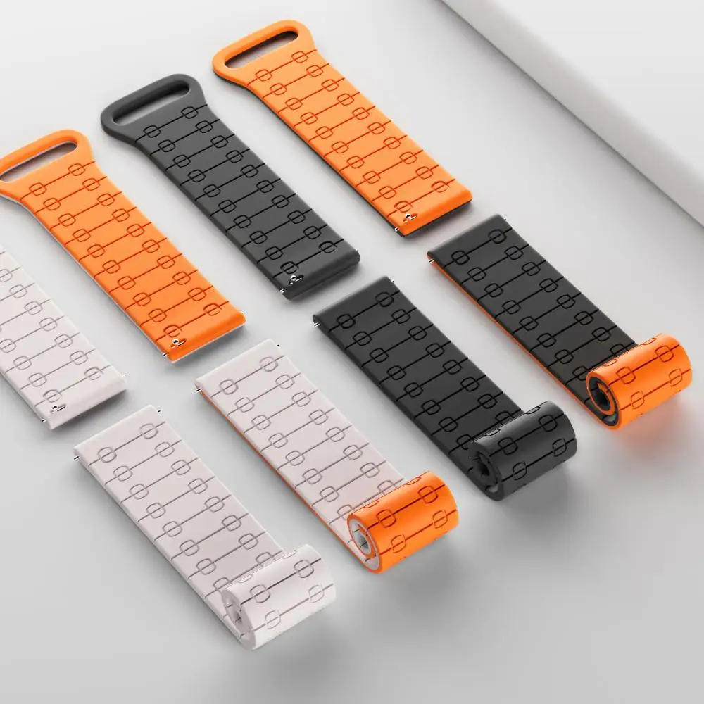 Enhanced Sports Silicone Watch Band with Magnetic Strap - 22mm Wristband Bracelet