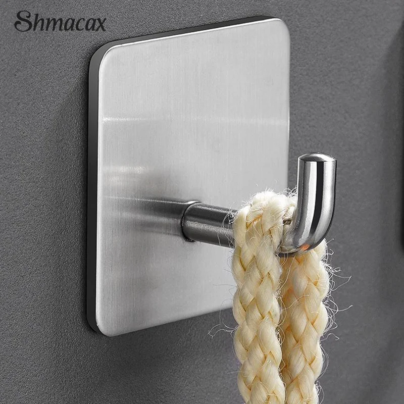 

Настенные крючки из нержавеющей стали, не пробиваются отверстия, не оставляют следов, прочные клейкие крючки, настенные вешалки, крючки для одежды за дверями ванной комнаты