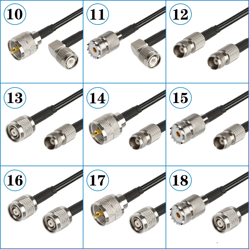 Câble Coaxial RG58 RP-TNC Mâle Vers Fakra Z Femelle - Lot Pour Installation Antenne/USB