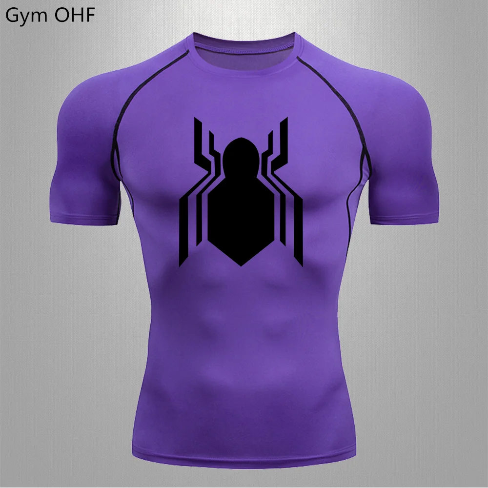 

Super Hero Camping Tight Comprehensive Fighting Boxing Fitness Quick Dry Sports Men'S Colorful Sports Jogging Shirt