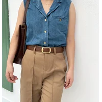 Women's Leather Belts For Jeans Ladies Strap Alloy Metal Pin Buckle Fashion Belt - Image 3