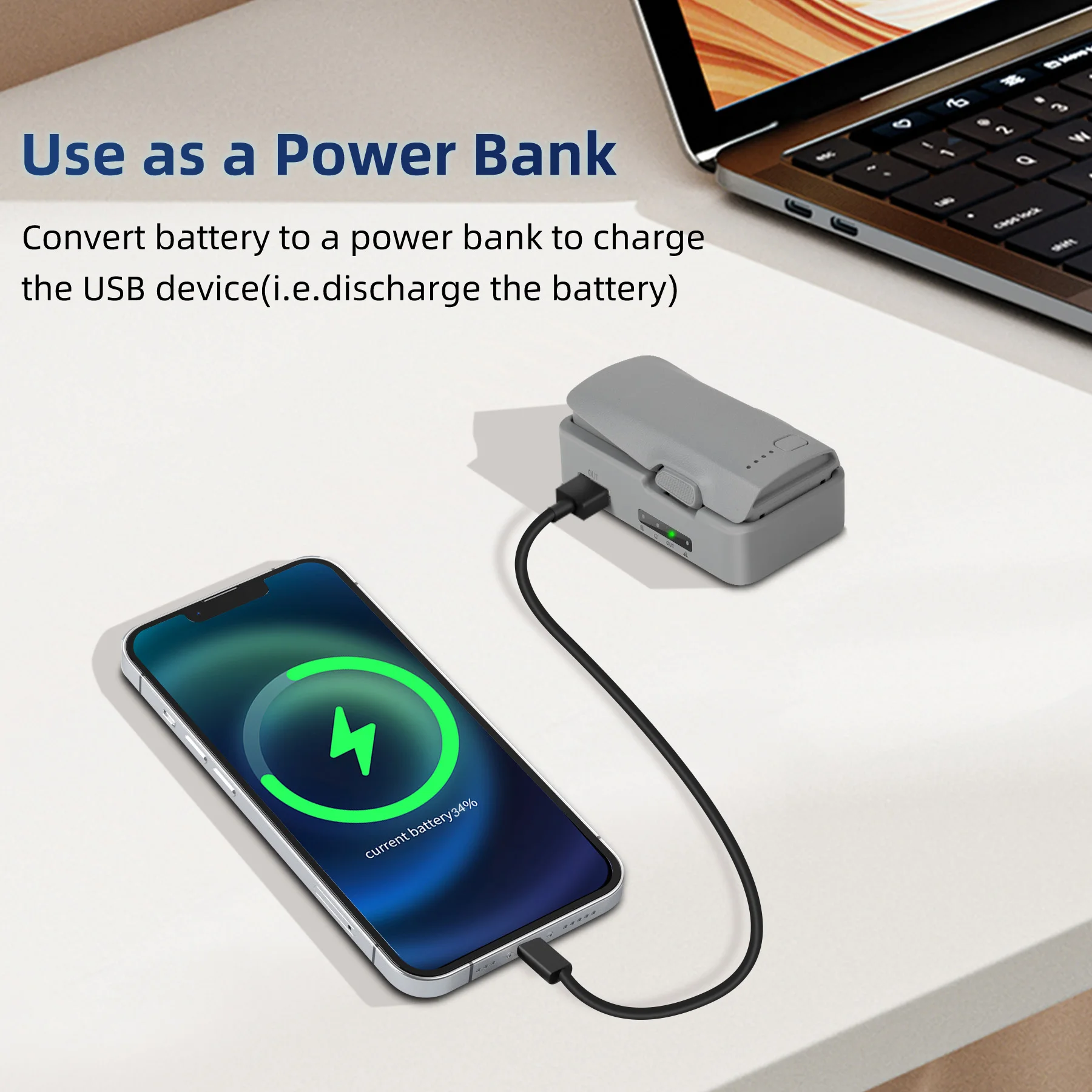 Chargeur Batterie Drone DJI Neo 2 USB 52 min Rapide
