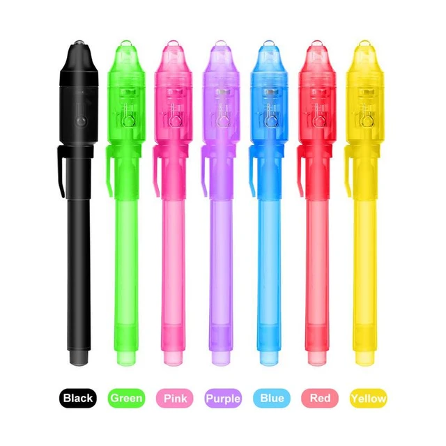 Invisible Disappearing Ink Pen Marker Secret Spy Message Writer With Uv  Light Fun Ideas Gifts