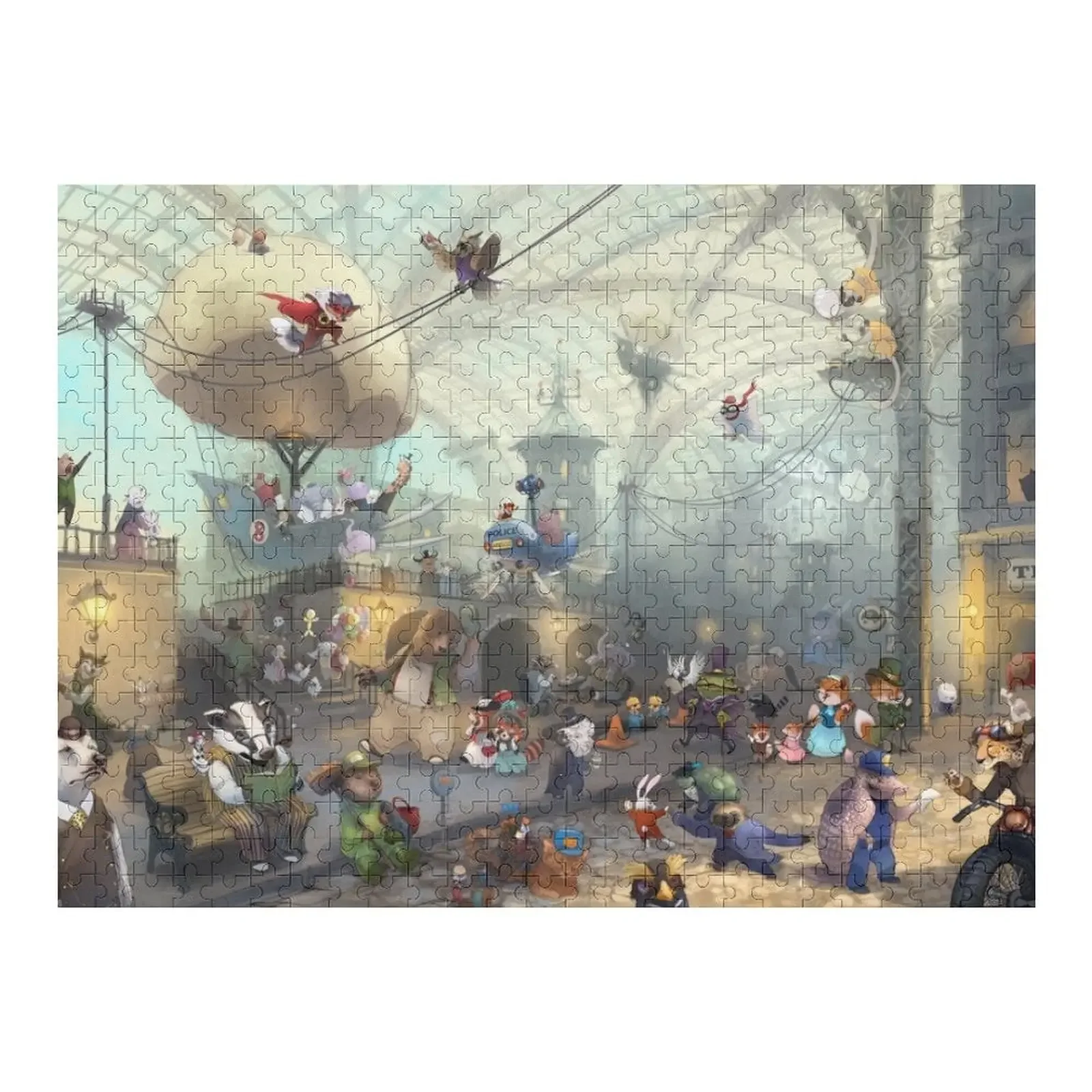 Wind in Willow Station Jigsaw Puzzle Wood Animals Personalized Toys Custom Child Personalized Gift Ideas Puzzle