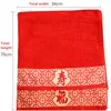1pcs Towels Thickened Absorbent Towel Chinese Style Pure Cotton Quick for Home Absorbent Soft Quick Dry Thickened Face Towel Red 2