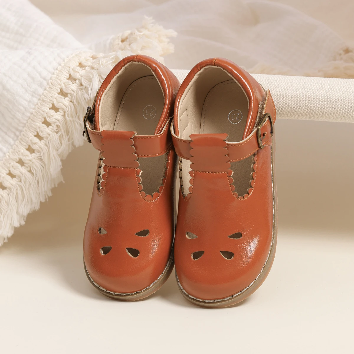 Neue Kinder Retro Leder Schuhe Kinder Mode Design Gummi Weiche Anti-Slip Flache Sohle Jugendliche Teenager Casual Wanderschuhe – Detail 15