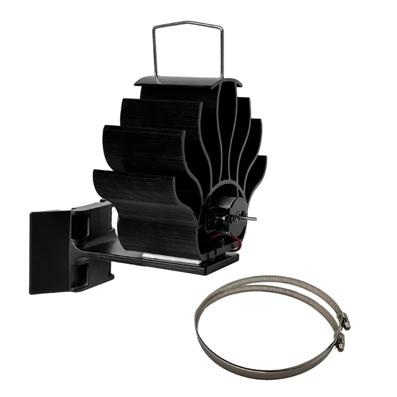 

5 Wood Stove Pipe Fan Heat Powered Stove Fan Improved Air Flows for Optimal Heating and Long lasting Use