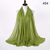 Musulman en mousseline de soie Hijab femmes bulle en mousseline de soie écharpe pour femmes dames voile musulman Islam couleur unie malaisie Musulman Wrap foulards