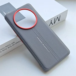 Premium Light Luxury Leather & Silicone Shockproof Case - Stylish Hard Back Cover for Honor Magic8 Lite (GRAY)