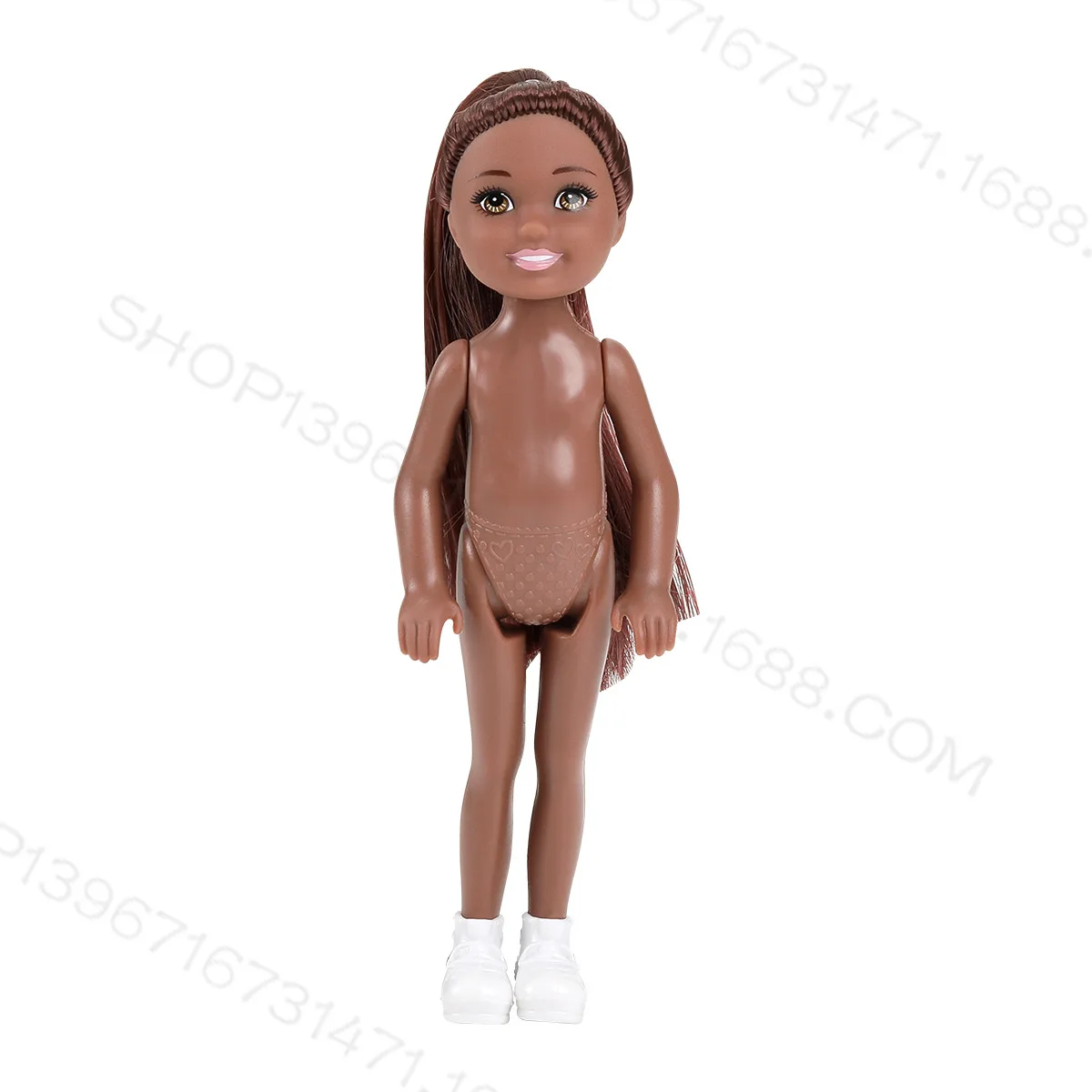 12cm 5-inch Little Boy Dark Ordinary Skin Naked Body Mini Kelly Black Male Doll Reborn Bjd 1/12 Toys for Girls Blonde Black Hair 4