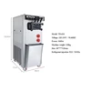 Electric Soft Ice Cream Machine Commercial Kitchen Appliances Three Flavors Big Output 220V 110V 1
