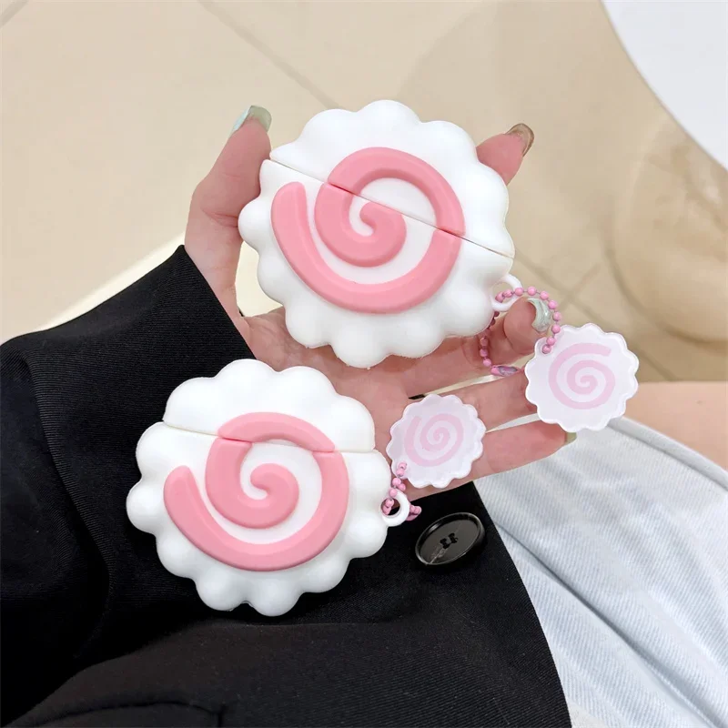 Pink Lady Style Cute Sushi Earphone Case - Wireless Charging Headset Cover