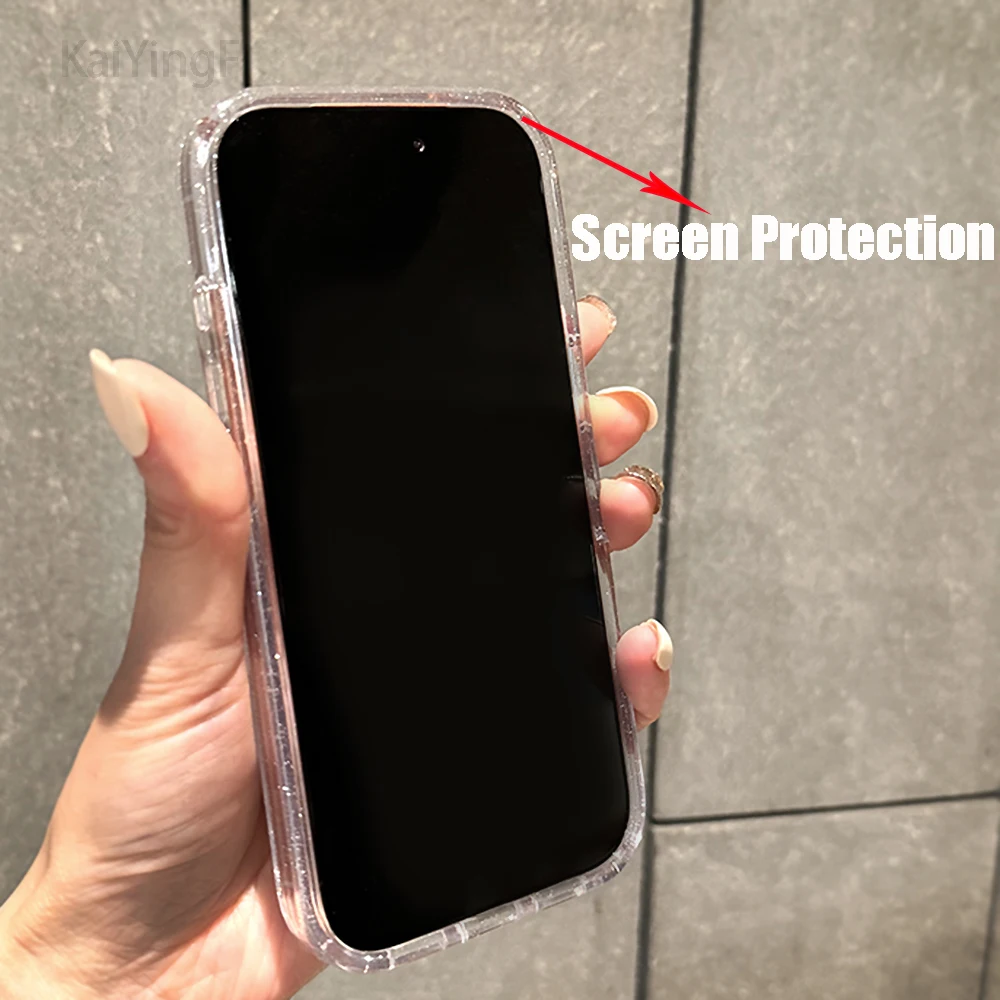 Elegant Sparkling Clear Luxury Case with Soft Silicone Transparent Bumper
