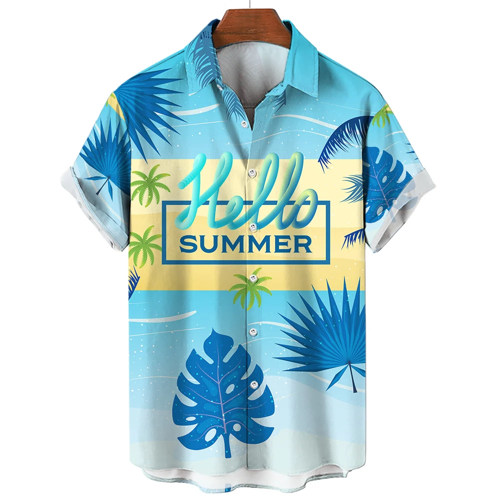 

Vintage Men's Shirt Beach surfing 3D Print Men's Clothing Summer New Casual Hawaii Beach Hawaiian Harajuku Holiday Shirt
