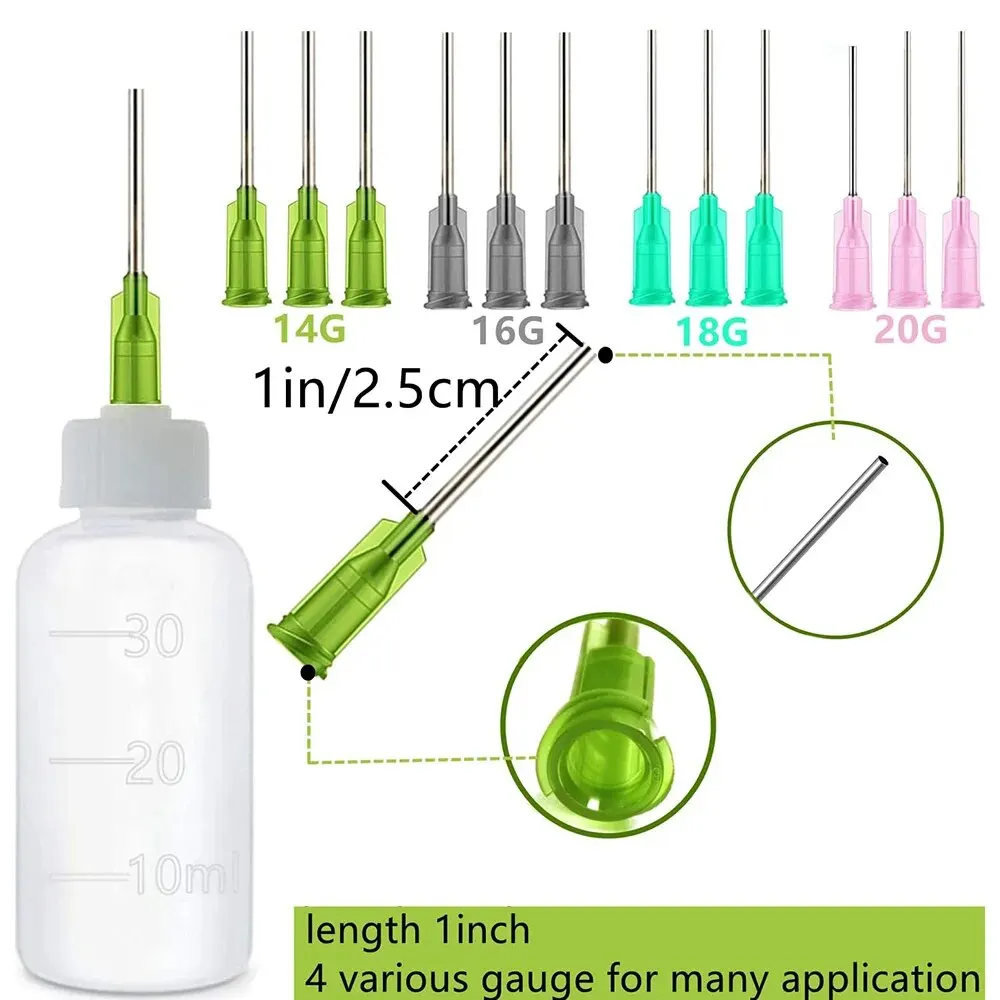 Pottery Sculpting Tools 24PC 30ml Pottery Mud Painting Bottle Squeeze Multi-needle Mud Bottle DIY Ceramic Pottery Decor