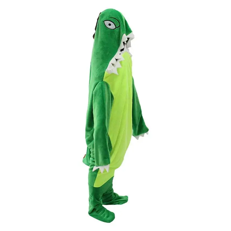 

Dinosaur Blanket Hoodie Cozy Super Soft Sleeping Bag Dinosaur Blanket Flannel Warm Pajamas Animal Blanket Onesie For Gatherings