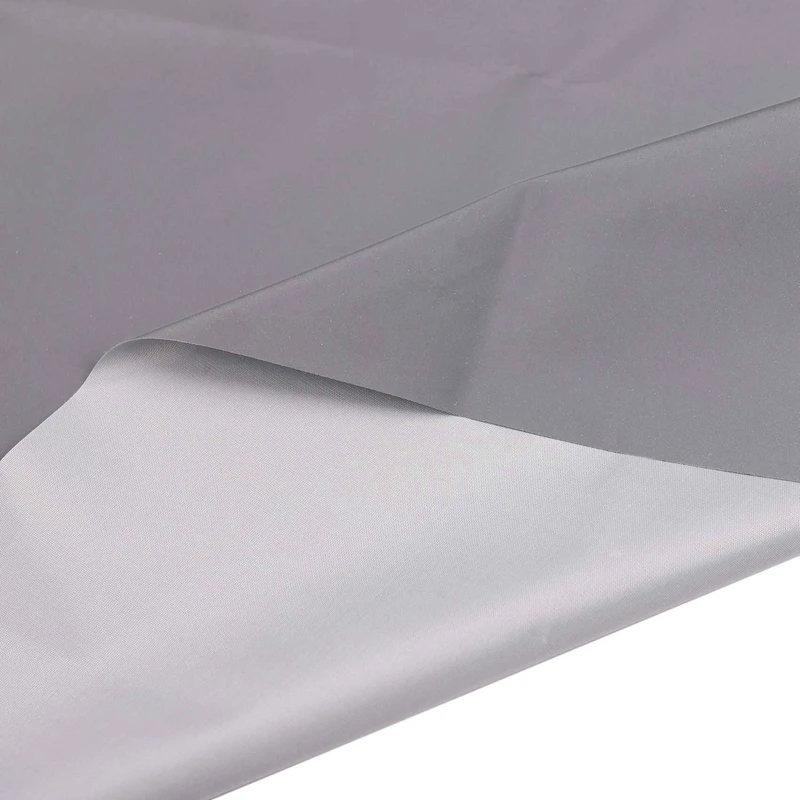 5X Silver Reflective Fabric Sew On Cloth Material Highlight Chemical Fiber 39.4Inch