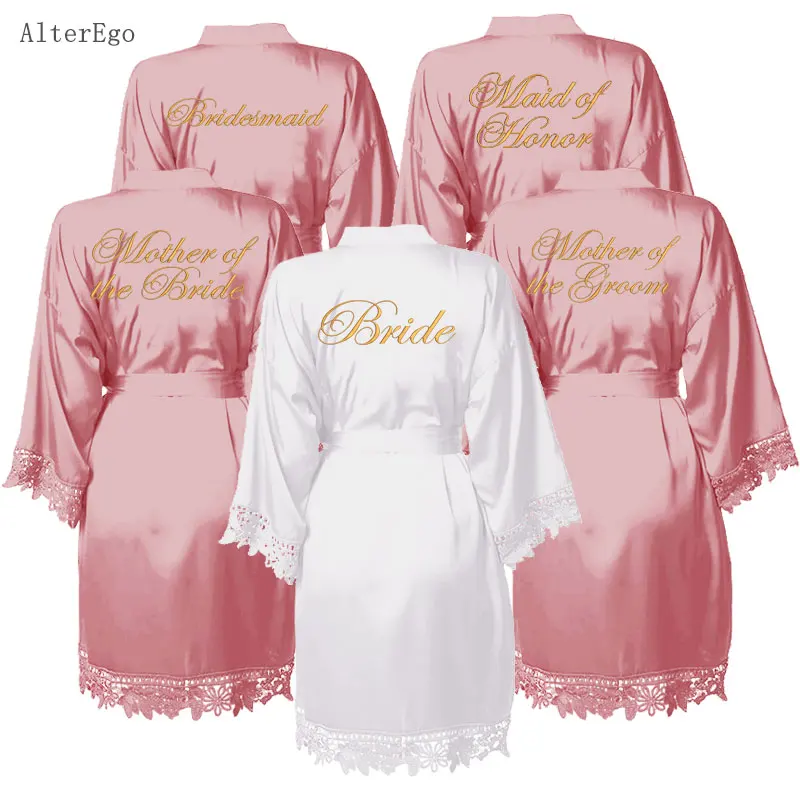 Satin Kimono Bathrobes For Women Women's Satin Bridal Robes - Bride ...
