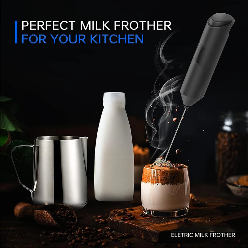Description Picture 3 of itemElectric Milk Foamer Coffee Whisk Mixer Mini Frother Handle Stirrer Cappuccino Maker Cooking Tools Blend Egg Beate