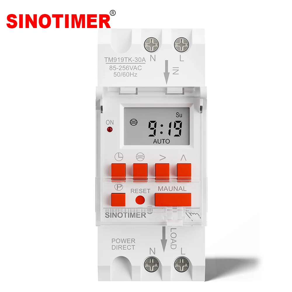 Wide Voltage 85-265VAC Astronomical Time Switch for Automatic Calculation of Sunrise and Sunset in Latitude and Longitude