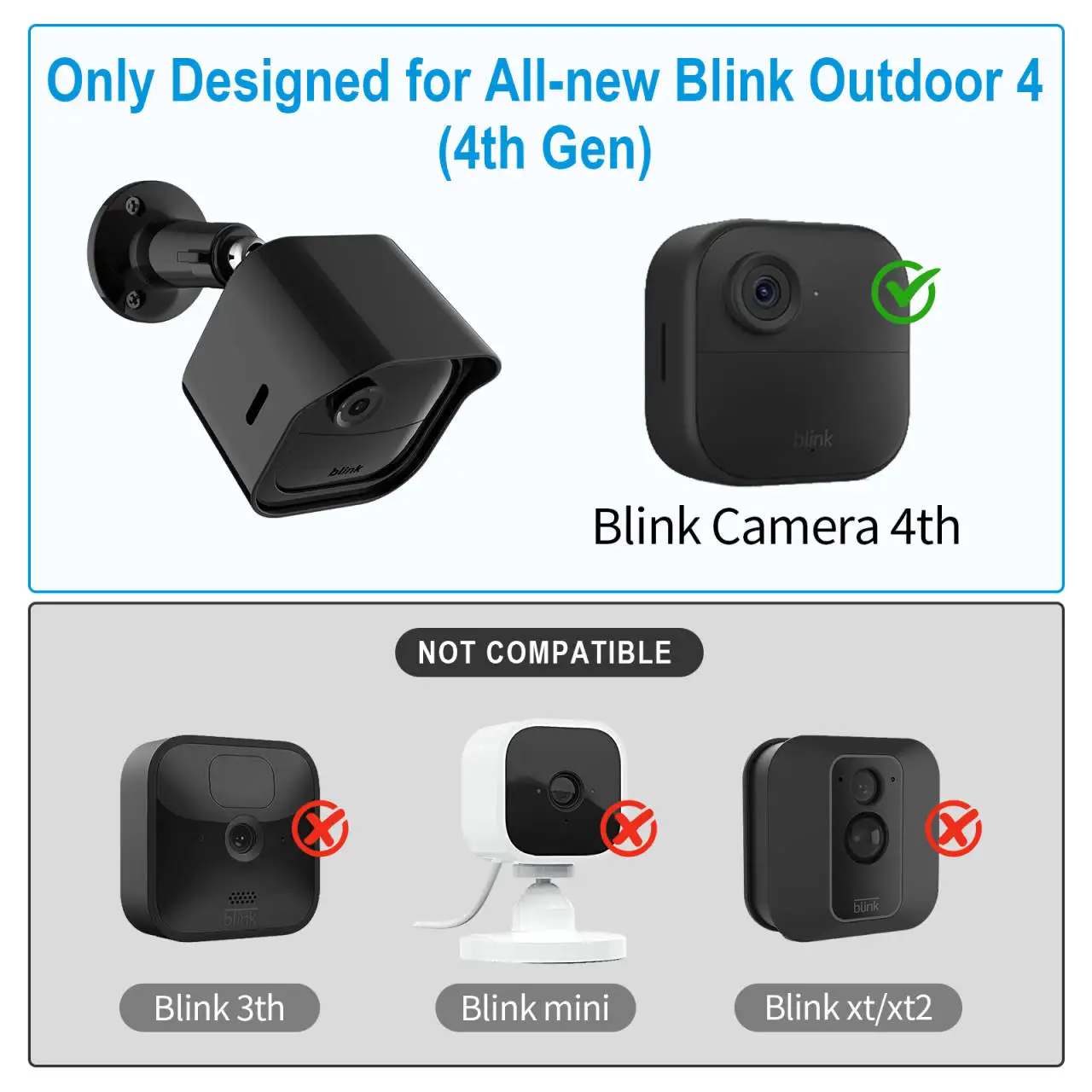 Supporto Per Fotocamera Blink Outdoor - Custodia Protettiva Regolabile 360° | Resistente A Pioggia E Vento - Foto 7