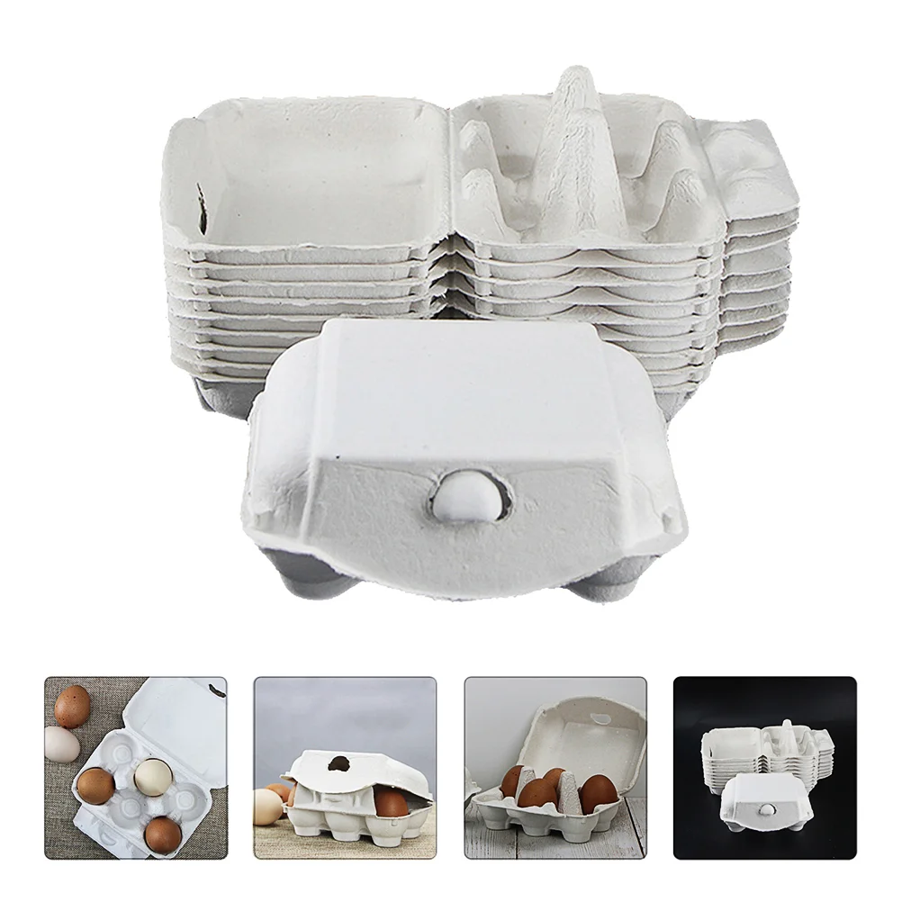 

Egg Cartons Paper Storage Chicken For Tray Eggs Bulk Container Reusable Box Cardboard 12 Trays Case Pulp Holder Home Pack